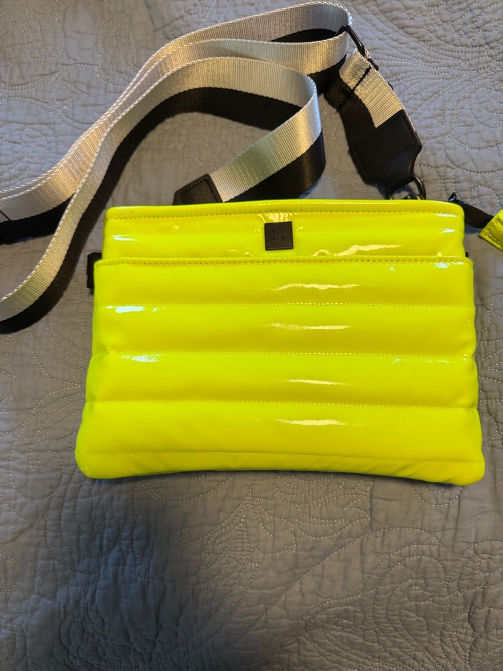 Neon Yellow Quilted Crossbody Bag - Modern Women's Shoulder Bag